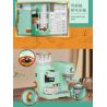 ZHEGAO 663008 non  MÁY PHA CÀ PHÊ XAY bộ đồ chơi xếp lắp ráp ghép mô hình Creator COFFEE MACHINE Sáng Tạo 924 khối