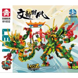 LE YI 81032 non  VĂN VÂN QUỐC PHONG THANH LONG CƠ GIÁP bộ đồ chơi xếp lắp ráp ghép mô hình 876 khối