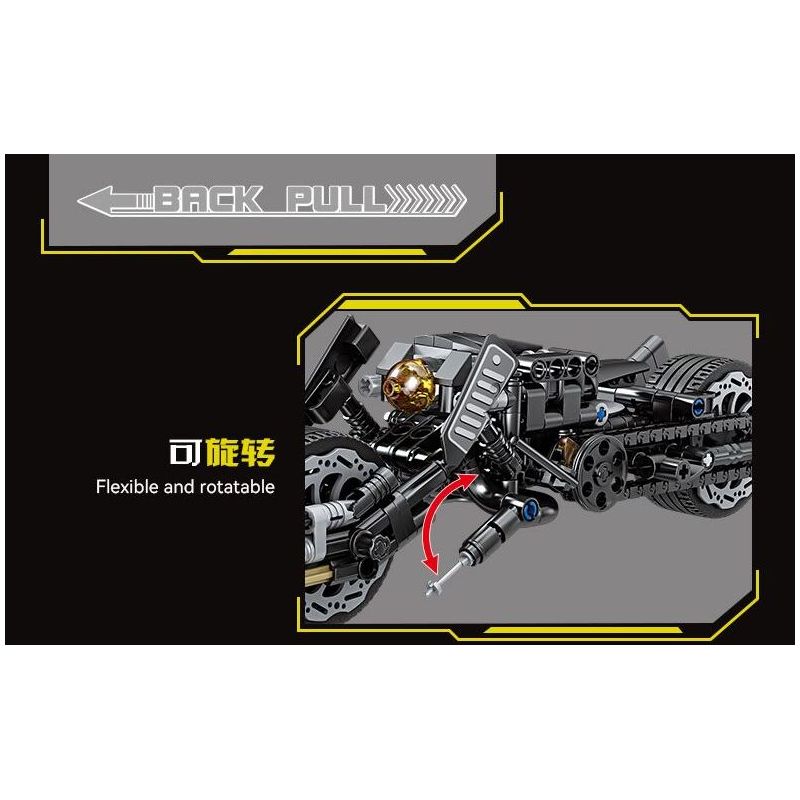 GBL KY1107 1107 non  MA BÁT CUỒNG CHIẾN XE KÉO LẠI bộ đồ chơi xếp lắp ráp ghép mô hình  Kỹ Thuật Công Nghệ Cao Mô Hình Phương Tiện 320 khối