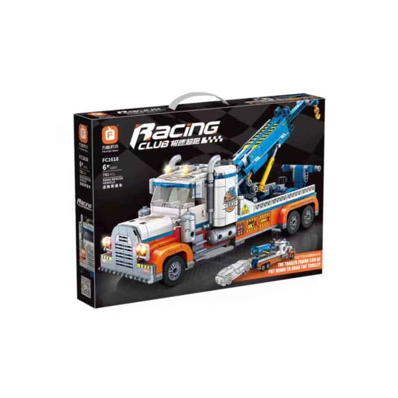 FORANGE FC1618 1618 non  XE CỨU HỘ ĐƯỜNG BỘ bộ đồ chơi xếp lắp ráp ghép mô hình Creator RACING CLUB Sáng Tạo 781 khối