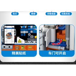 FORANGE FC1618 1618 non  XE CỨU HỘ ĐƯỜNG BỘ bộ đồ chơi xếp lắp ráp ghép mô hình Creator RACING CLUB Sáng Tạo 781 khối