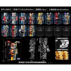 WANGAO 188012 non  GẤU CƠ FLASH 400% bộ đồ chơi xếp lắp ráp ghép mô hình