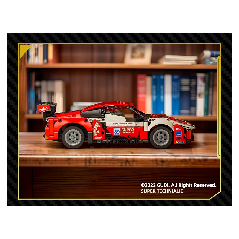 GUDI 70010 non  CUỘC ĐUA GIẬN DỮ XE KÉO GT3 BLAZING HORSE bộ đồ chơi xếp lắp ráp ghép mô hình  Kỹ Thuật Công Nghệ Cao Mô Hình Phương Tiện 524 khối