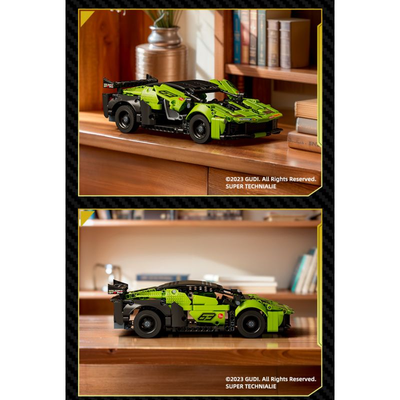 GUDI 70009 non  ĐUA XE GIẬN DỮ KÉO LÙI CƠN BÃO BULL EVO2 tỷ lệ 1:14 bộ đồ chơi xếp lắp ráp ghép mô hình  Kỹ Thuật Công Nghệ Cao Mô Hình Phương Tiện 533 khối