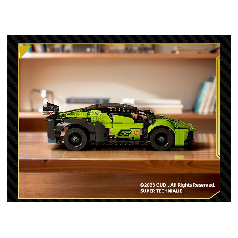 GUDI 70009 non  ĐUA XE GIẬN DỮ KÉO LÙI CƠN BÃO BULL EVO2 tỷ lệ 1:14 bộ đồ chơi xếp lắp ráp ghép mô hình  Kỹ Thuật Công Nghệ Cao Mô Hình Phương Tiện 533 khối