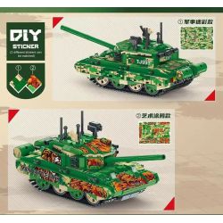 ZUANMA 108D non  VIỄN CHINH SẮT XE TĂNG CHIẾN ĐẤU CHỦ LỰC T-99A CỦA TRUNG QUỐC bộ đồ chơi xếp lắp ráp ghép mô hình Military Army T-99A MAIN BATTLE TANK Quân Sự Bộ Đội 675 khối