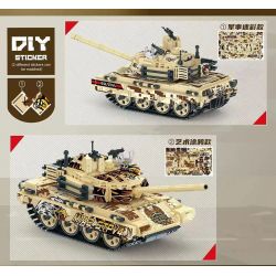 ZUANMA 108B non  ĐOÀN THÁM HIỂM SẮT XE TĂNG CHIẾN ĐẤU CHỦ LỰC M1A2 CỦA MỸ bộ đồ chơi xếp lắp ráp ghép mô hình Military Army M1A2SEP MAIN BATTLE TANK Quân Sự Bộ Đội 704 khối