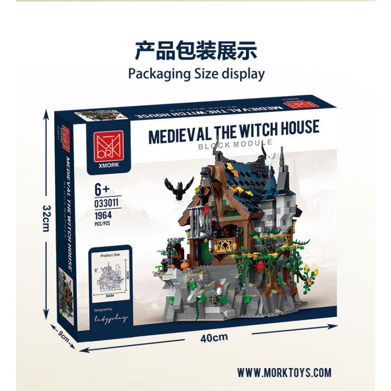 MorkModel 033011 Mork Model 033011 non  CABIN CỦA PHÙ THỦY THỜI TRUNG CỔ bộ đồ chơi xếp lắp ráp ghép mô hình Creator MEDIEVAL THE WITCH HOUSE Sáng Tạo 1964 khối