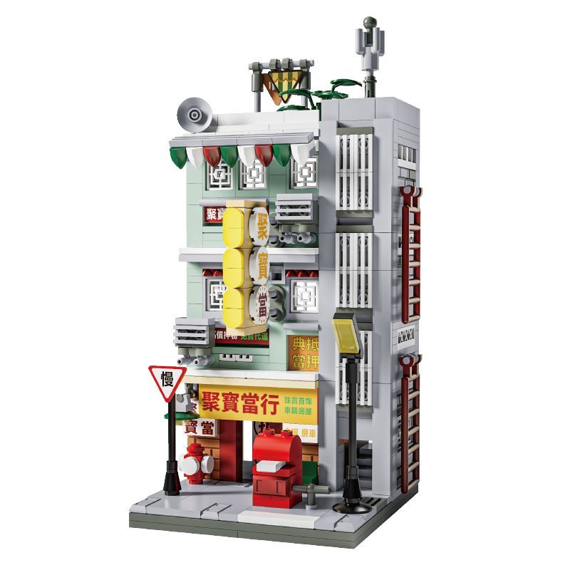 WELLEADZ 6104 non Lego XƯA TIỆM CẦM ĐỒ bộ đồ chơi xếp lắp ráp ghép mô hình PAWN SHOP 605 khối