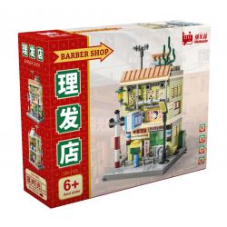 WELLEADZ 6103 non  XƯA TIỆM CẮT TÓC bộ đồ chơi xếp lắp ráp ghép mô hình BARBER SHOP 504 khối