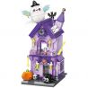KEEPPLEY K28025 28025 non  CẢNH ĐƯỜNG PHỐ ĐẦY MÀU SẮC PHẦN 5 CĂN PHÒNG BÍ MẬT HALLOWEEN bộ đồ chơi xếp lắp ráp ghép mô hình Creator Sáng Tạo