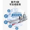 CAYI KY012 non  TÀU SÂN BAY CHẠY BẰNG NĂNG LƯỢNG HẠT NHÂN bộ đồ chơi xếp lắp ráp ghép mô hình Military Army Quân Sự Bộ Đội 998 khối