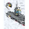 CAYI KY012 non  TÀU SÂN BAY CHẠY BẰNG NĂNG LƯỢNG HẠT NHÂN bộ đồ chơi xếp lắp ráp ghép mô hình Military Army Quân Sự Bộ Đội 998 khối