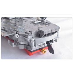 CAYI KY012 non  TÀU SÂN BAY CHẠY BẰNG NĂNG LƯỢNG HẠT NHÂN bộ đồ chơi xếp lắp ráp ghép mô hình Military Army Quân Sự Bộ Đội 998 khối