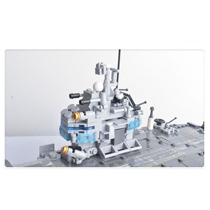 CAYI KY012 non  TÀU SÂN BAY CHẠY BẰNG NĂNG LƯỢNG HẠT NHÂN bộ đồ chơi xếp lắp ráp ghép mô hình Military Army Quân Sự Bộ Đội 998 khối