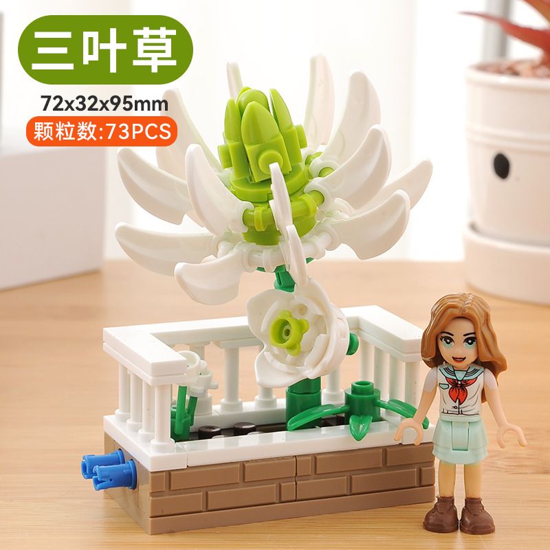 CAYI 13106 13101 13102 13103 13104 13105 non Lego NÔNG DÂN TRỒNG HOA NHỎ NÀNG TIÊN VÀ CÂY 6 MÔ HÌNH bộ đồ chơi xếp lắp ráp ghép mô hình Creator LITTLE GARDENER Sáng Tạo 472 khối