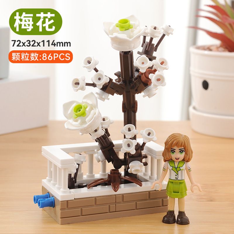 CAYI 13106 13101 13102 13103 13104 13105 non  NÔNG DÂN TRỒNG HOA NHỎ NÀNG TIÊN VÀ CÂY 6 MÔ HÌNH bộ đồ chơi xếp lắp ráp ghép mô hình Creator LITTLE GARDENER Sáng Tạo 472 khối