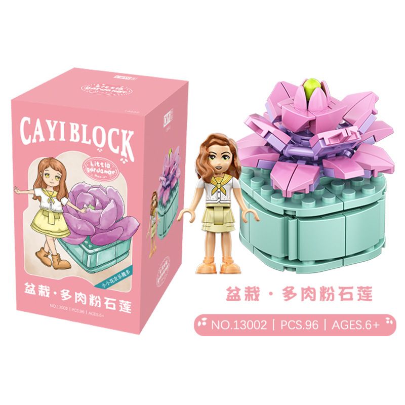 CAYI 13001 13002 13003 13004 13005 13006 non  NGƯỜI TRỒNG HOA 6 LOẠI MỌNG NƯỚC bộ đồ chơi xếp lắp ráp ghép mô hình Creator LITTLE GARDENER Sáng Tạo 520 khối