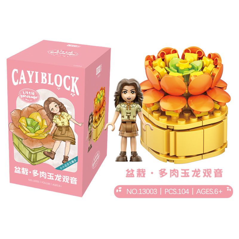 CAYI 13001 13002 13003 13004 13005 13006 non  NGƯỜI TRỒNG HOA 6 LOẠI MỌNG NƯỚC bộ đồ chơi xếp lắp ráp ghép mô hình Creator LITTLE GARDENER Sáng Tạo 520 khối