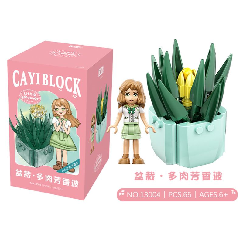 CAYI 13001 13002 13003 13004 13005 13006 non  NGƯỜI TRỒNG HOA 6 LOẠI MỌNG NƯỚC bộ đồ chơi xếp lắp ráp ghép mô hình Creator LITTLE GARDENER Sáng Tạo 520 khối