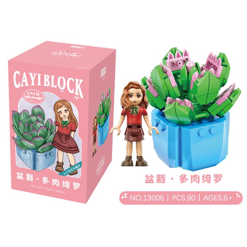 CAYI 13001 13002 13003 13004 13005 13006 non  NGƯỜI TRỒNG HOA 6 LOẠI MỌNG NƯỚC bộ đồ chơi xếp lắp ráp ghép mô hình Creator LITTLE GARDENER Sáng Tạo 520 khối