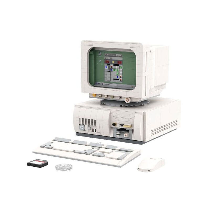 PANTASY 85005 non Lego MÁY TÍNH CỔ ĐIỂN bộ đồ chơi xếp lắp ráp ghép mô hình RETRO 90S PC 1800 khối