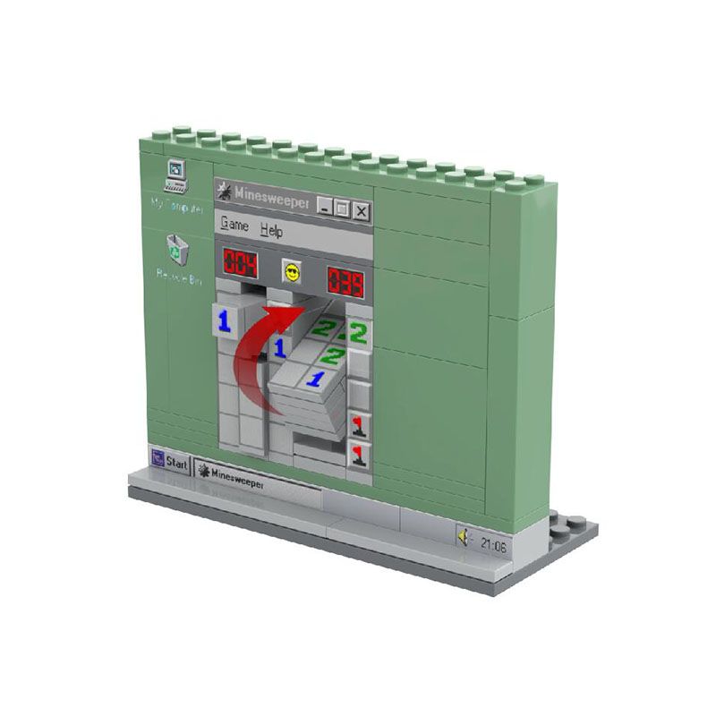 PANTASY 85005 non  MÁY TÍNH CỔ ĐIỂN bộ đồ chơi xếp lắp ráp ghép mô hình RETRO 90S PC 1800 khối