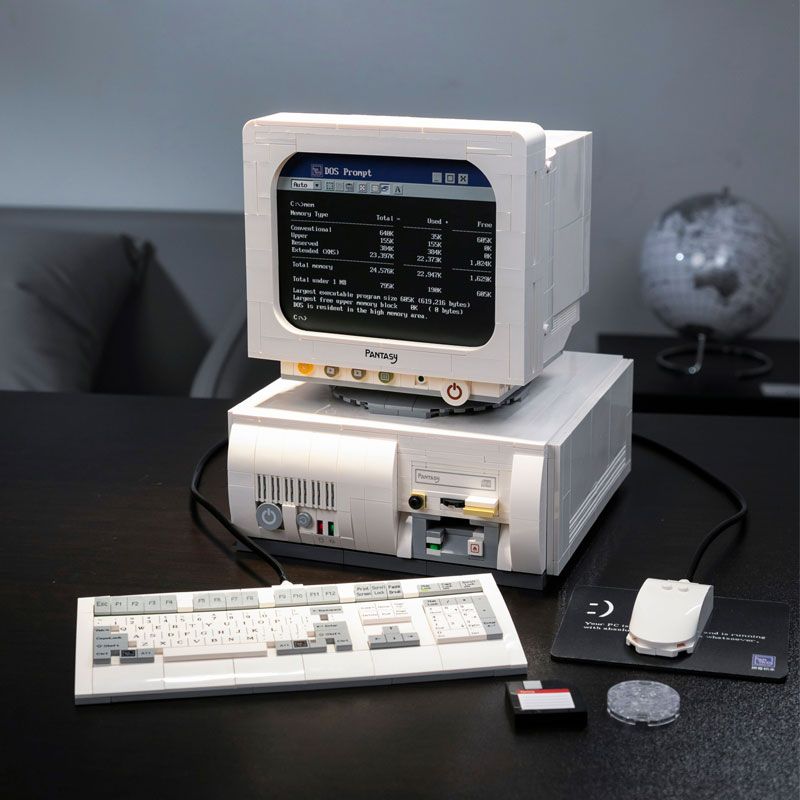 PANTASY 85005 non  MÁY TÍNH CỔ ĐIỂN bộ đồ chơi xếp lắp ráp ghép mô hình RETRO 90S PC 1800 khối