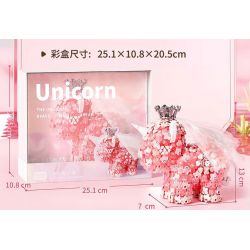 GEKKOSHA 804219 non  KỲ LÂN HOA GIẤC MƠ NGÔI SAO HÌNH QUẠT MÀU TÍM bộ đồ chơi xếp lắp ráp ghép mô hình Arts & Crafts UNICORN 1360 khối