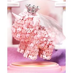 GEKKOSHA 804218 non  HOA KỲ LÂN MÀU HỒNG HUYỀN ẢO CHẢY YING bộ đồ chơi xếp lắp ráp ghép mô hình Arts & Crafts UNICORN 1363 khối