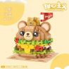 LOZ 8812 non  CHỦ NGHĨA YÊU ĐƯƠNG BEAR BURGER bộ đồ chơi xếp lắp ráp ghép mô hình Creator SWEETHEART DOCTRINE Sáng Tạo 260 khối