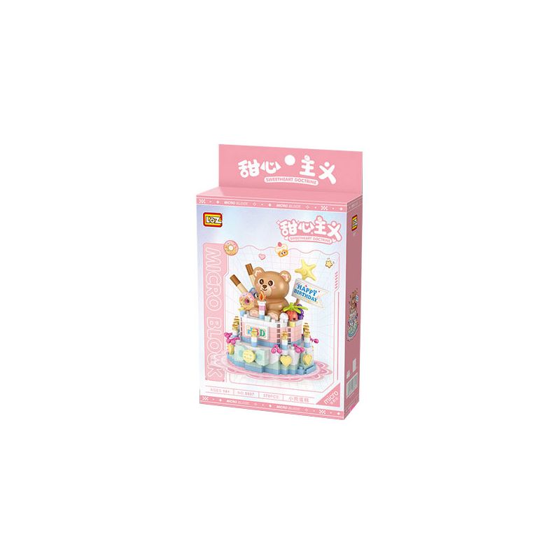 LOZ 8807 non  CHỦ NGHĨA YÊU ĐƯƠNG BÁNH GẤU bộ đồ chơi xếp lắp ráp ghép mô hình Creator SWEETHEART DOCTRINE Sáng Tạo 370 khối