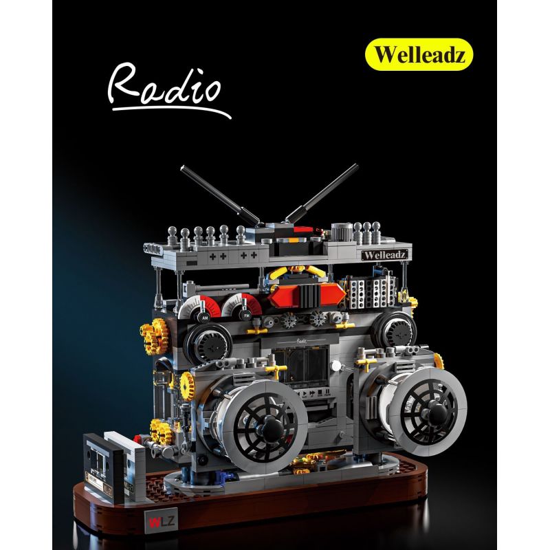 WELLEADZ 2118 non  ĐÀI PHÁT THANH CỔ ĐIỂN bộ đồ chơi xếp lắp ráp ghép mô hình Creator RADIO Sáng Tạo 1199 khối
