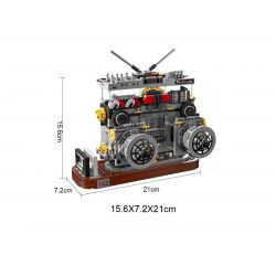 WELLEADZ 2118 non  ĐÀI PHÁT THANH CỔ ĐIỂN bộ đồ chơi xếp lắp ráp ghép mô hình Creator RADIO Sáng Tạo 1199 khối