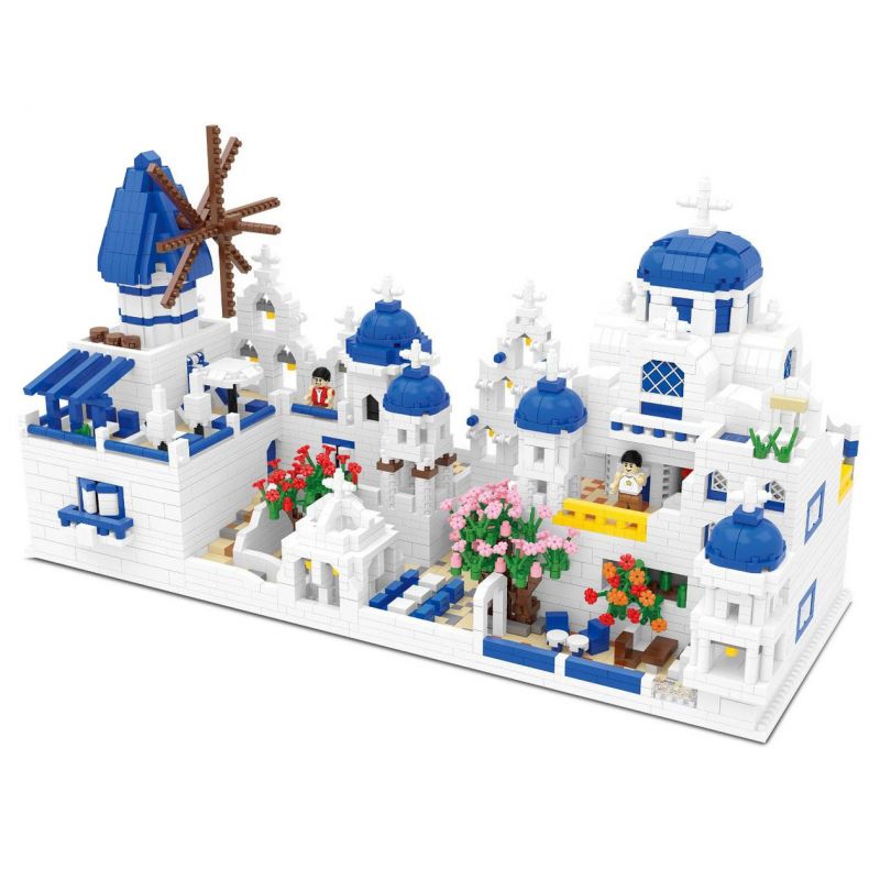 HSANHE CACO 8651 non Lego SANTORINI bộ đồ chơi xếp lắp ráp ghép mô hình Creator Sáng Tạo 4310 khối