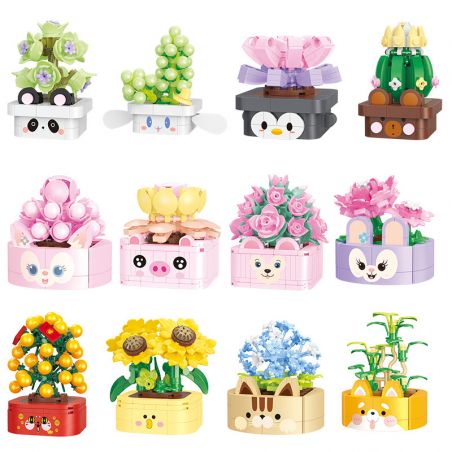 BALODY 21179 non  CHUYỆN GIỮA HOA 12 PHONG CÁCH bộ đồ chơi xếp lắp ráp ghép mô hình Creator POTTED FLOWER Sáng Tạo 1666 khối