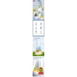 BALODY 21179 non  CHUYỆN GIỮA HOA 12 PHONG CÁCH bộ đồ chơi xếp lắp ráp ghép mô hình Creator POTTED FLOWER Sáng Tạo 1666 khối