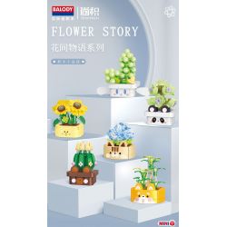 BALODY 21179 non  CHUYỆN GIỮA HOA 12 PHONG CÁCH bộ đồ chơi xếp lắp ráp ghép mô hình Creator POTTED FLOWER Sáng Tạo 1666 khối