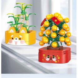 BALODY 21179 non  CHUYỆN GIỮA HOA 12 PHONG CÁCH bộ đồ chơi xếp lắp ráp ghép mô hình Creator POTTED FLOWER Sáng Tạo 1666 khối