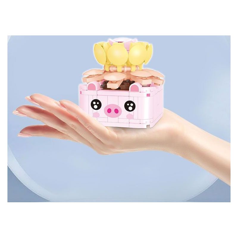 BALODY 21179 non  CHUYỆN GIỮA HOA 12 PHONG CÁCH bộ đồ chơi xếp lắp ráp ghép mô hình Creator POTTED FLOWER Sáng Tạo 1666 khối