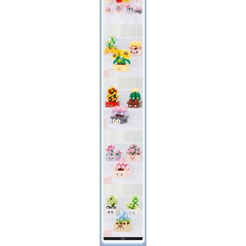 BALODY 21179 non  CHUYỆN GIỮA HOA 12 PHONG CÁCH bộ đồ chơi xếp lắp ráp ghép mô hình Creator POTTED FLOWER Sáng Tạo 1666 khối