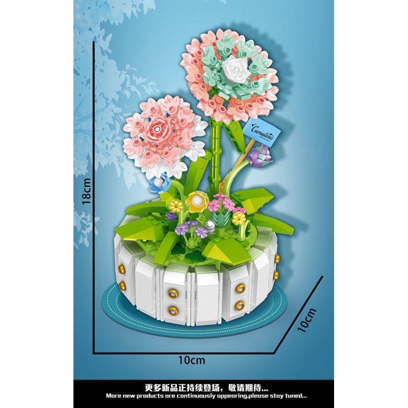 WEILE CHUANGXIANG 2143 non  HOA CẨM CHƯỚNG bộ đồ chơi xếp lắp ráp ghép mô hình Creator Sáng Tạo 510 khối