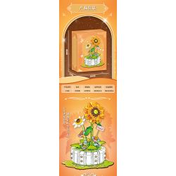 WEILE CHUANGXIANG 2142 non  HOA HƯỚNG DƯƠNG bộ đồ chơi xếp lắp ráp ghép mô hình Creator Sáng Tạo 470 khối