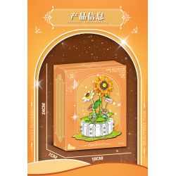 WEILE CHUANGXIANG 2142 non  HOA HƯỚNG DƯƠNG bộ đồ chơi xếp lắp ráp ghép mô hình Creator Sáng Tạo 470 khối