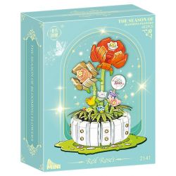 WEILE CHUANGXIANG 2141 non  HOA HỒNG bộ đồ chơi xếp lắp ráp ghép mô hình Creator Sáng Tạo 482 khối