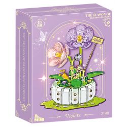 WEILE CHUANGXIANG 2140 non  MÀU TÍM bộ đồ chơi xếp lắp ráp ghép mô hình Creator Sáng Tạo 468 khối