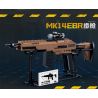 ZHEGAO 918010 non  SÚNG TRƯỜNG MK14EBR bộ đồ chơi xếp lắp ráp ghép mô hình Military Army MK14EBR RIFLE Quân Sự Bộ Đội 481 khối