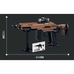 ZHEGAO 918010 non  SÚNG TRƯỜNG MK14EBR bộ đồ chơi xếp lắp ráp ghép mô hình Military Army MK14EBR RIFLE Quân Sự Bộ Đội 481 khối
