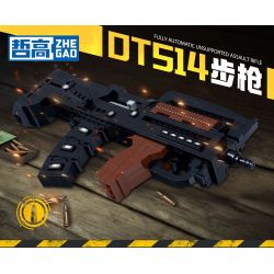 ZHEGAO 918002 non  SÚNG TRƯỜNG DT514 bộ đồ chơi xếp lắp ráp ghép mô hình Military Army FULLY AUTOMATIC UNSUPPORTED ASSAULT RIFLE Quân Sự Bộ Đội 544 khối