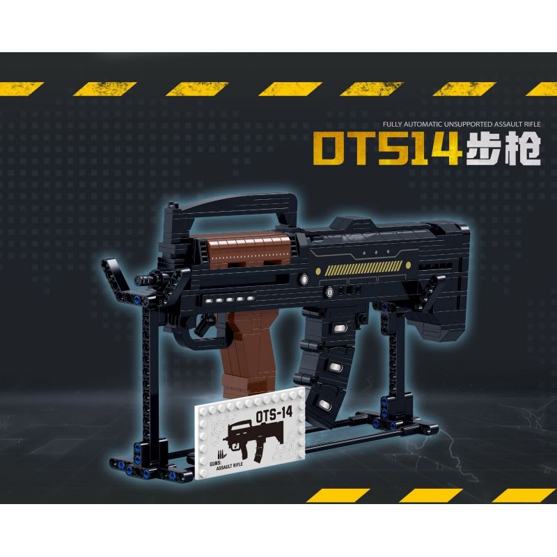 ZHEGAO 918002 non  SÚNG TRƯỜNG DT514 bộ đồ chơi xếp lắp ráp ghép mô hình Military Army FULLY AUTOMATIC UNSUPPORTED ASSAULT RIFLE Quân Sự Bộ Đội 544 khối